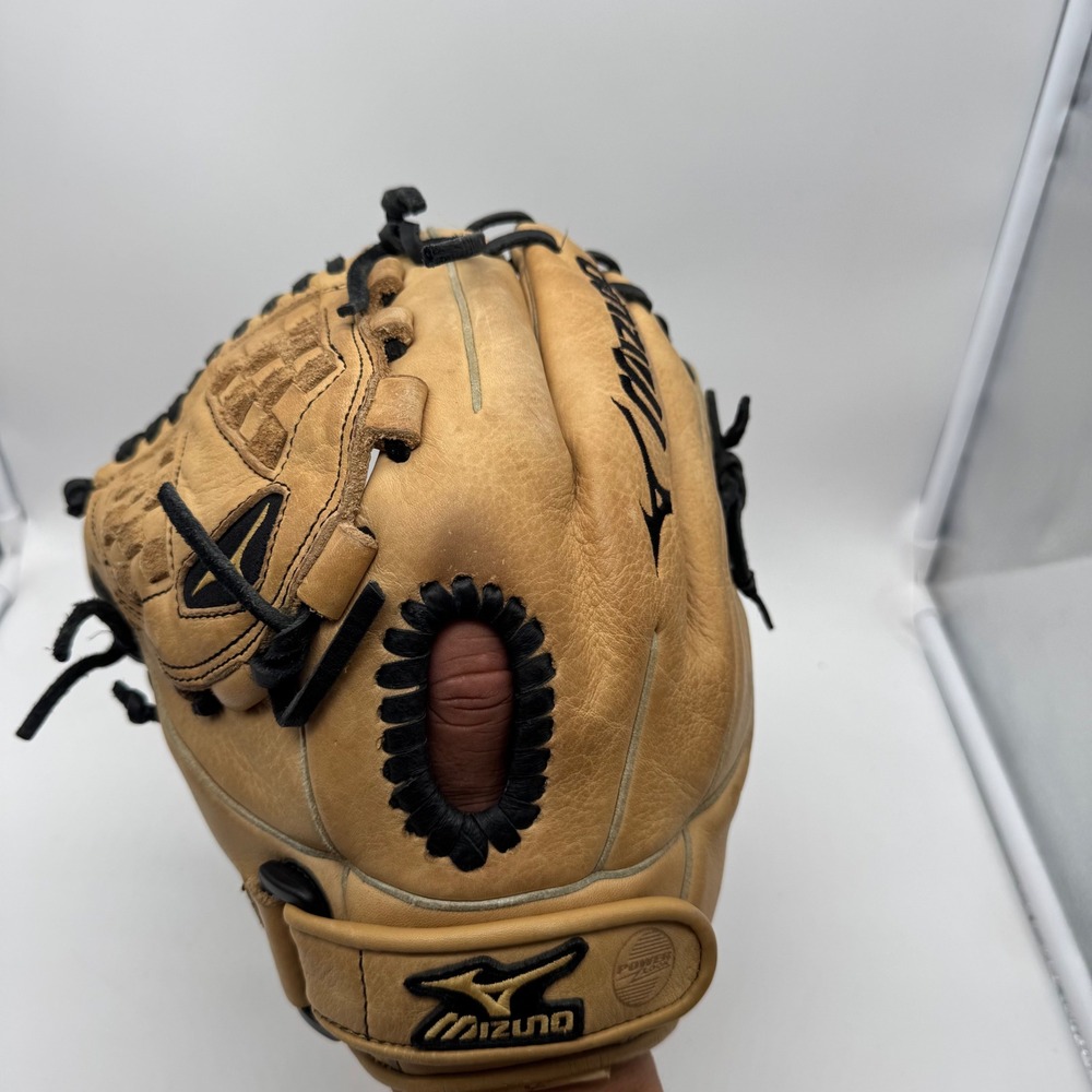 Mizuno MVP Fastpitch Softball Glove 11.75 Inch Tan Black GMVP 1177โ LHT Leather